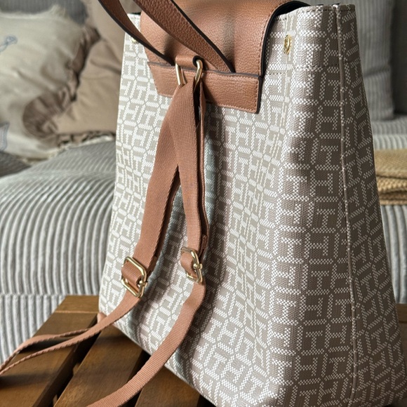 Tommy Hilfiger Beige and Brown Backpack main image 4